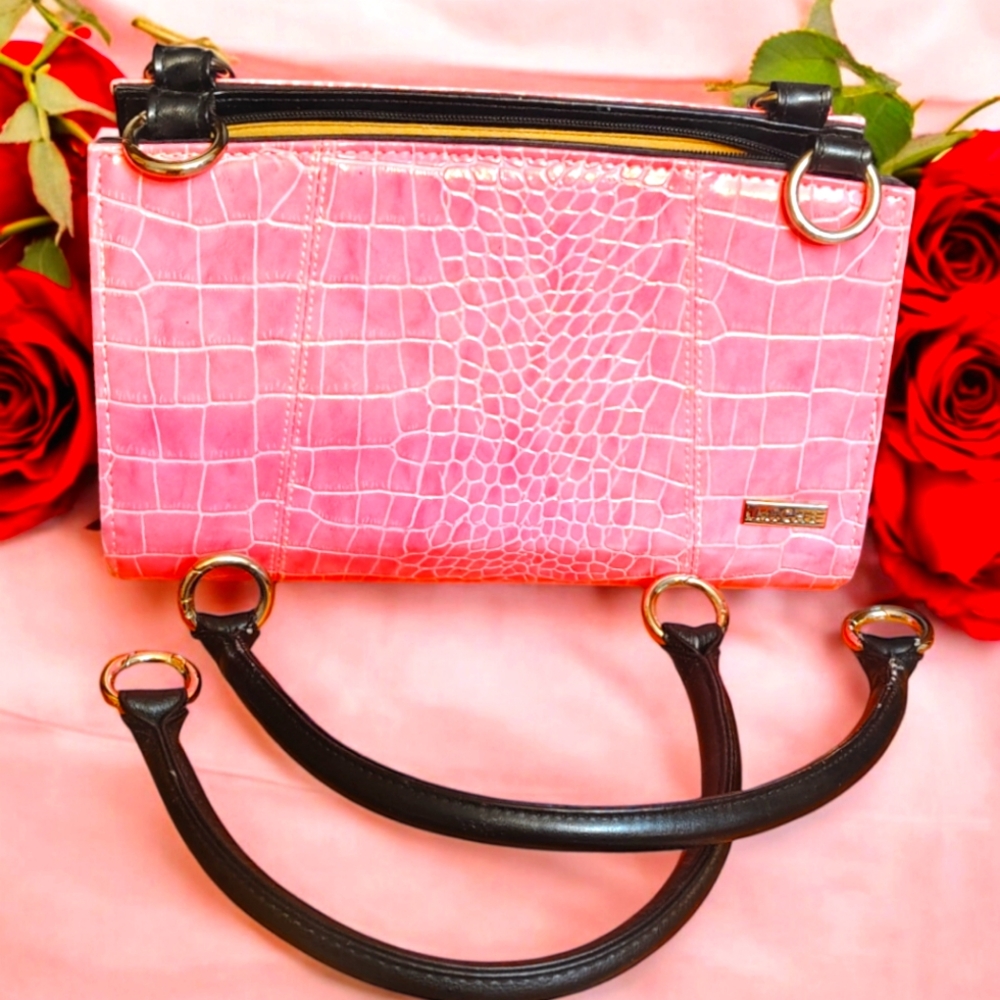 MICHE Pink Crocodile Pattern Women's Bag